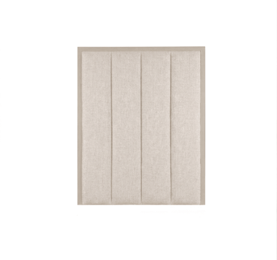 Harrington Natural Woven Channelled Headboard with Light Taupe Frame 