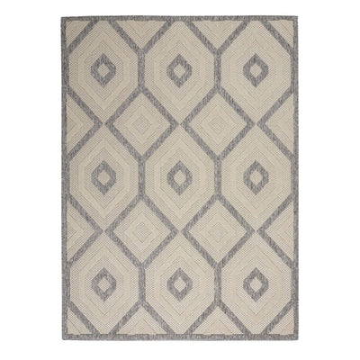 Hatfield Cream & Grey Geometric Indoor / Outdoor Rug Textiles 