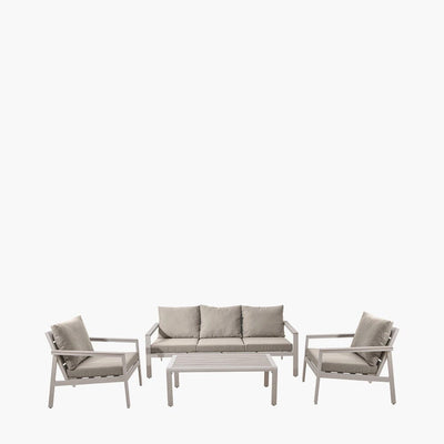 Hawaii Cream & Taupe 4 Piece Outdoor Lounge Set Outdoor 