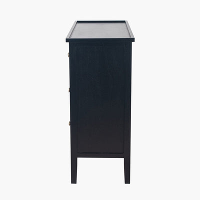 Henrik Black 4 Drawer Chest with Gold Handles Furniture 