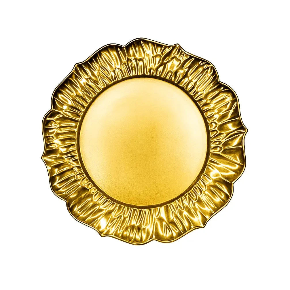 Hevenne Gold Flower Charger Plate Accessories 