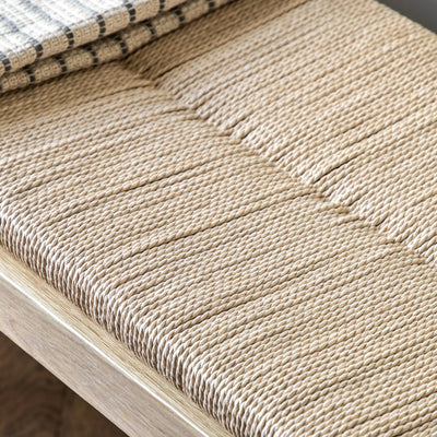 Highclere Natural Rope Top Bench with Oak Legs Furniture 