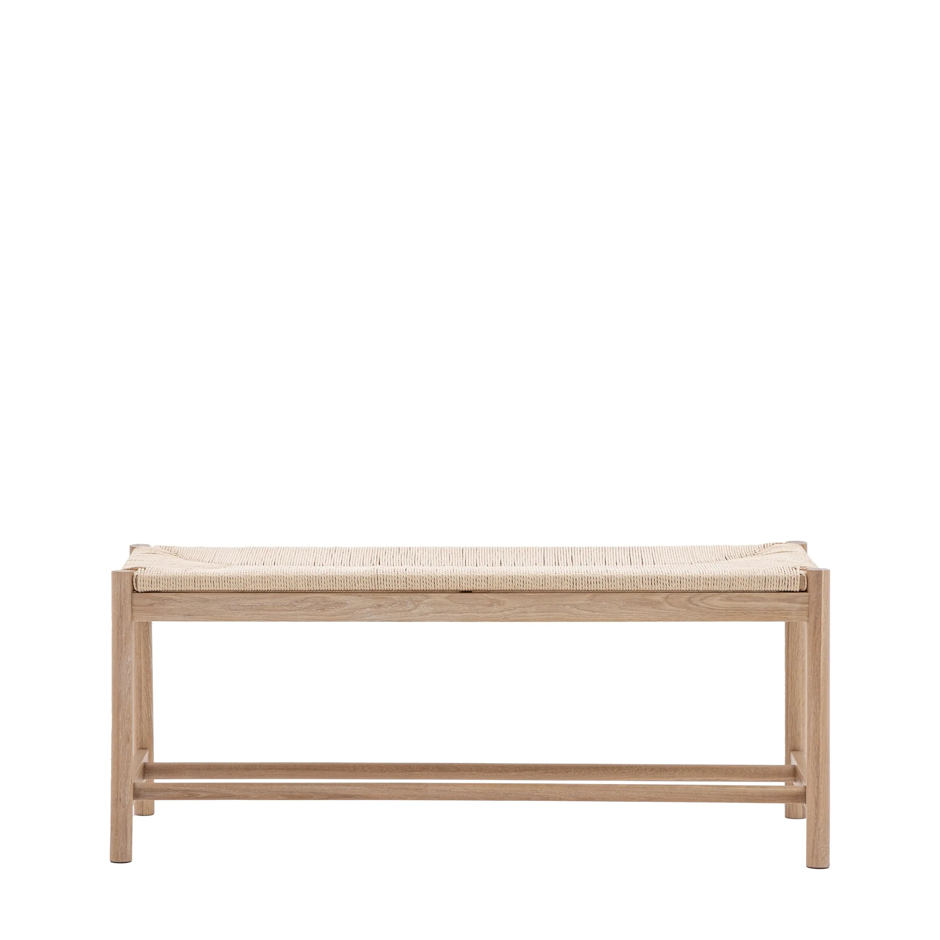 Highclere Natural Rope Top Bench with Oak Legs Furniture 
