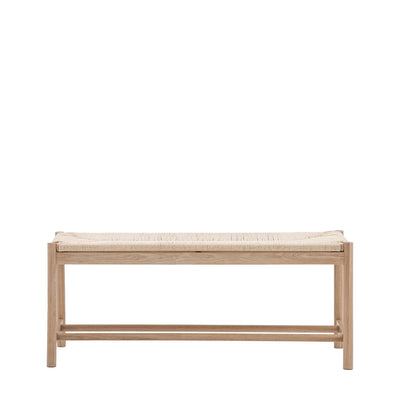 Highclere Natural Rope Top Bench with Oak Legs Furniture 