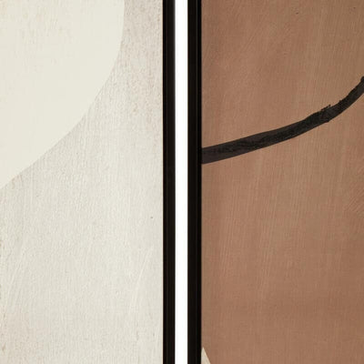 Highclere Neutral & Black Abstract Canvas Wall Art - Set of 2 Accessories 