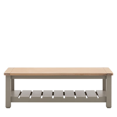 Highclere Sage Green Painted Coffee Table with Oak Top Furniture 