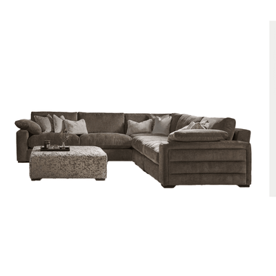 Hoxton Greige Chenille Extra Large Corner Sofa Sofa 