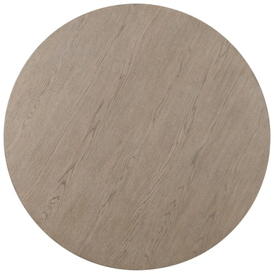 Hudson Greige Wooden Round Dining Table Furniture 