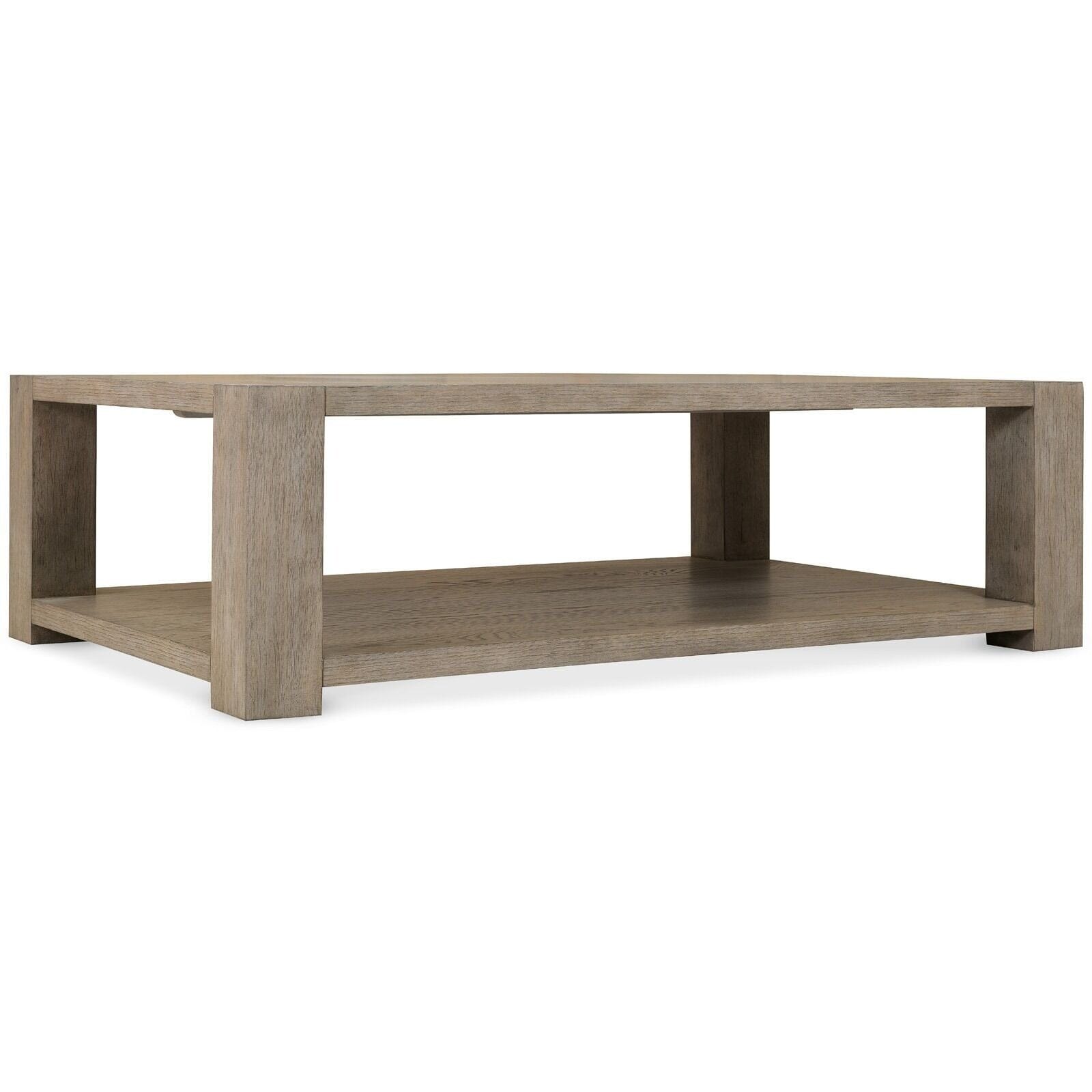 Hudson Greige Wooden Two Tier Rectangular Coffee Table Furniture 