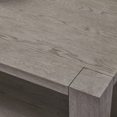 Hudson Greige Wooden Two Tier Rectangular Coffee Table Furniture 