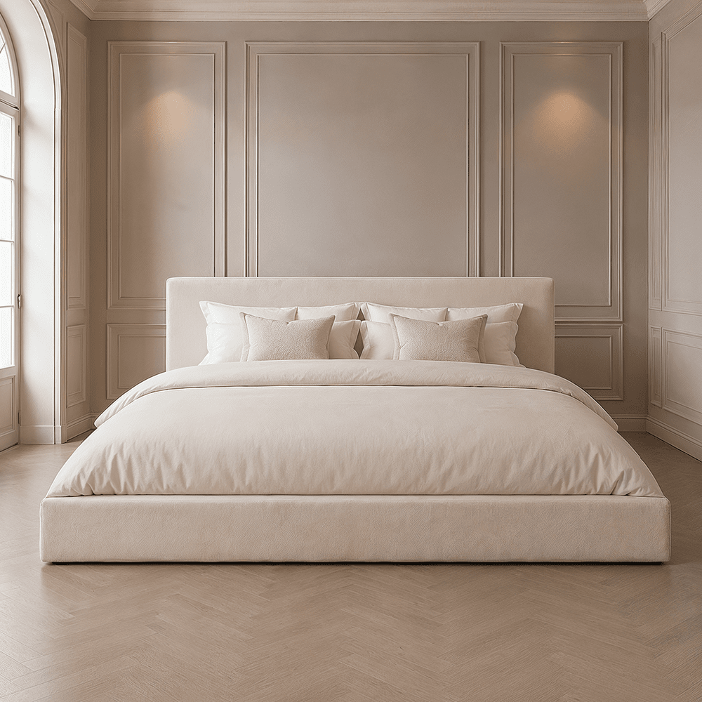Hudson White Twill Super Soft Bed Beds and Headboards 