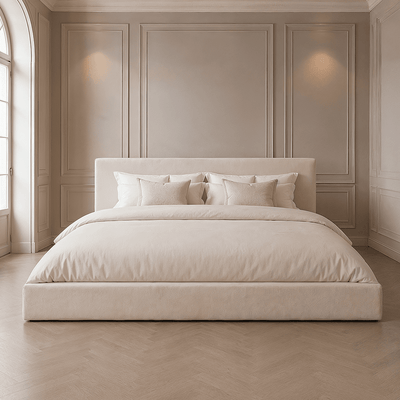 Hudson White Twill Super Soft Bed Beds and Headboards 