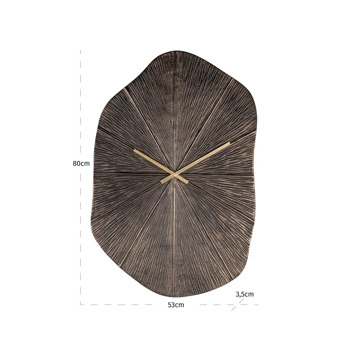 Hygge Bronze Abstract Wall Clock Accessories 