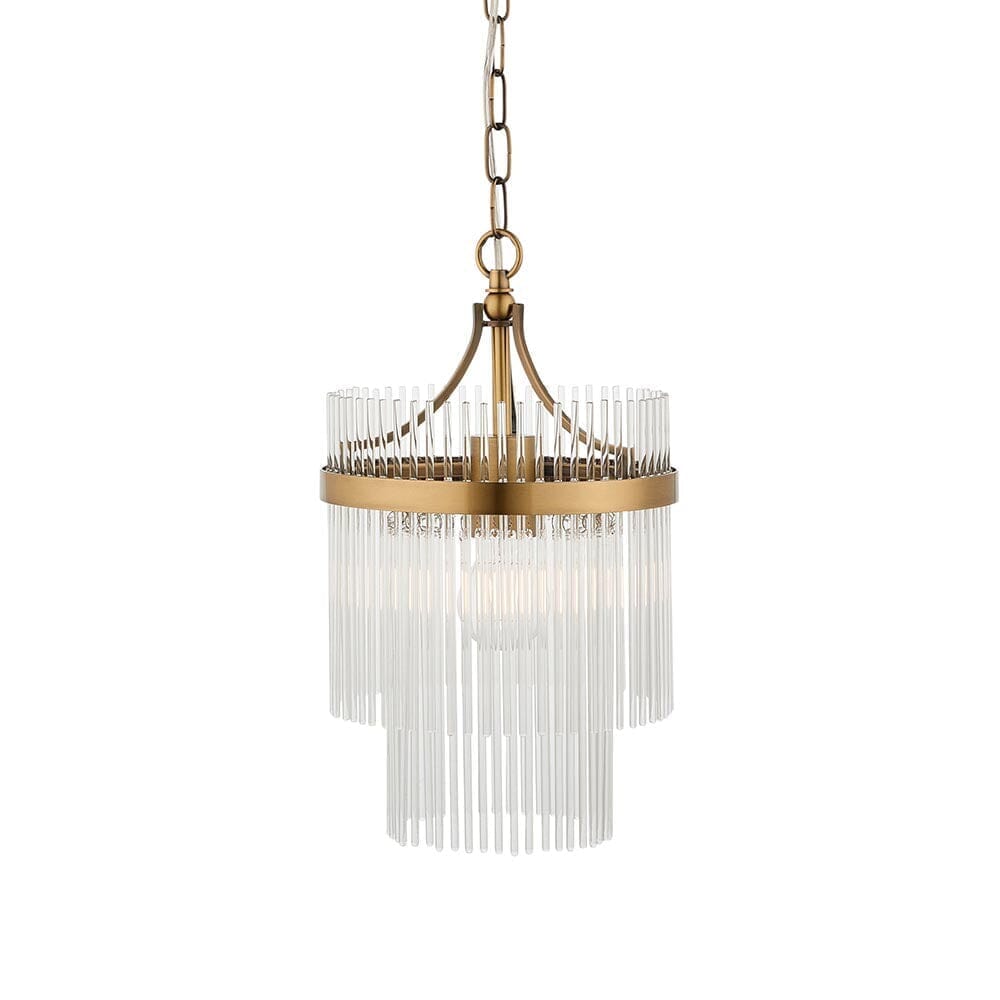 In Stock - Abella Light Gold & Glass Pendant Ceiling Light Lighting 