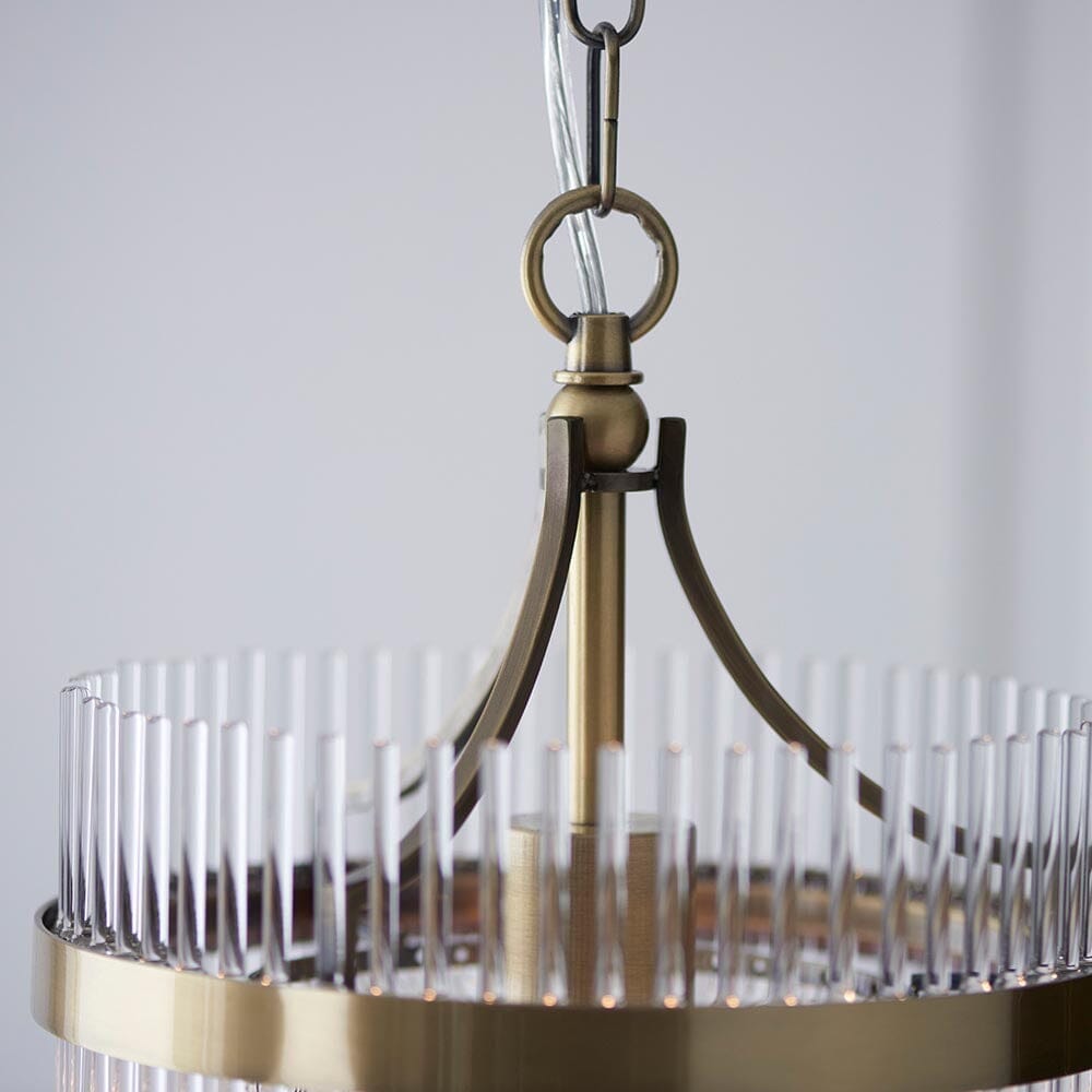 In Stock - Abella Light Gold & Glass Pendant Ceiling Light Lighting 