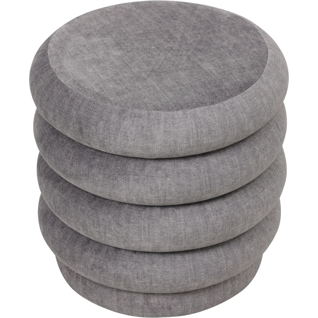 In Stock - Amreli Curved Grey Upholstered Stool 