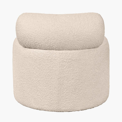 In Stock - Arles Cream Boucle Round Accent Chair Furniture 
