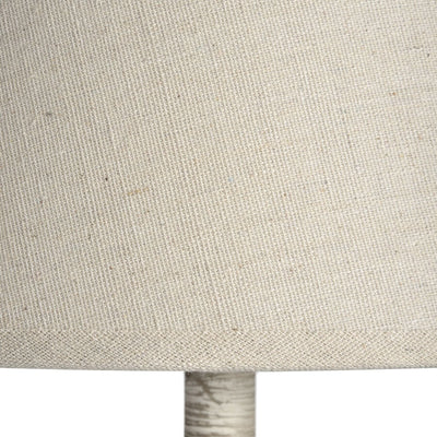In Stock - Chatsworth Tall Wooden Thin Table Lamp with Neutral Shade 