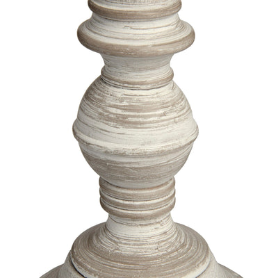 In Stock - Chatsworth Tall Wooden Thin Table Lamp with Neutral Shade Lighting 