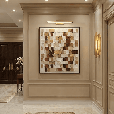 In Stock - Cromwell Neutral Textured Canvas Wall Art 