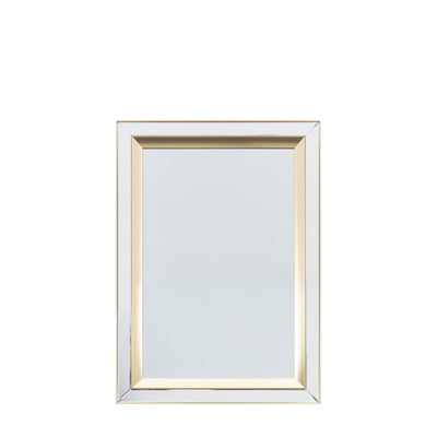 In Stock - Eloise Gold Framed Rectangular Wall Mirror Accessories 