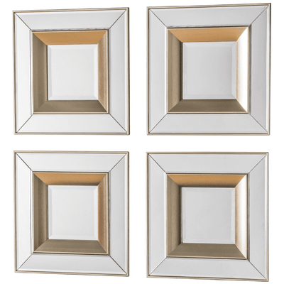 In Stock - Eloise Gold Framed Wall Mirrors - Set of 4 