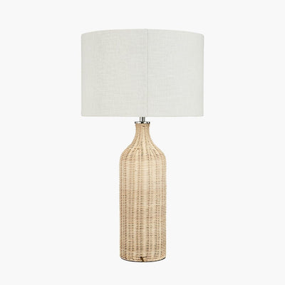In Stock - Emilia Natural Rattan Bottle Neck Table Lamp Lighting 