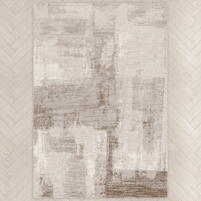 In Stock - Envie Neutral Abstract Patterned Rug- 120 x 170cm Textiles 