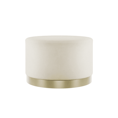 In Stock - Jaycee Cream & Gold Large Round Stool 