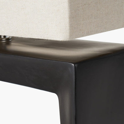 In Stock - Kimia Black Rectangular Table Lamp Lighting 