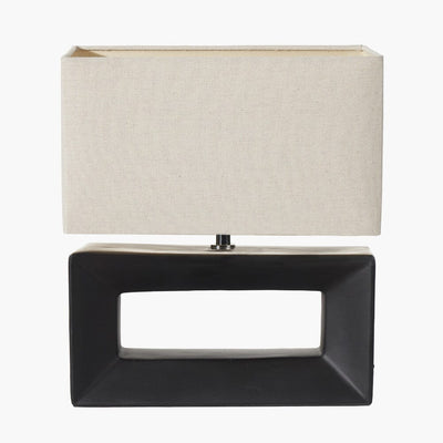 In Stock - Kimia Black Rectangular Table Lamp Lighting 