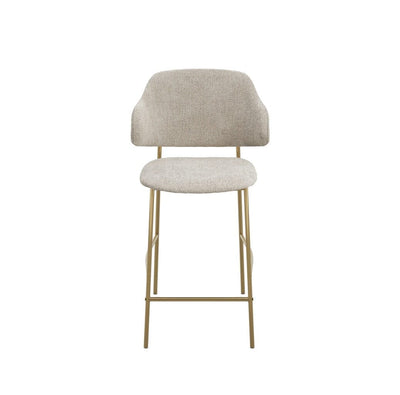 In Stock - Libbie Beige & Gold Bar Stool Furniture 