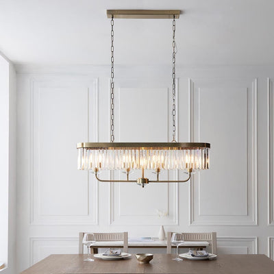 In Stock - Masika Brass & Glass 4 Light Pendant Ceiling Light Lighting 