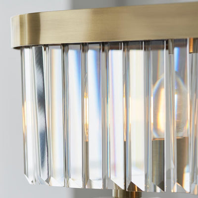 In Stock - Masika Brass & Glass 4 Light Pendant Ceiling Light Lighting 