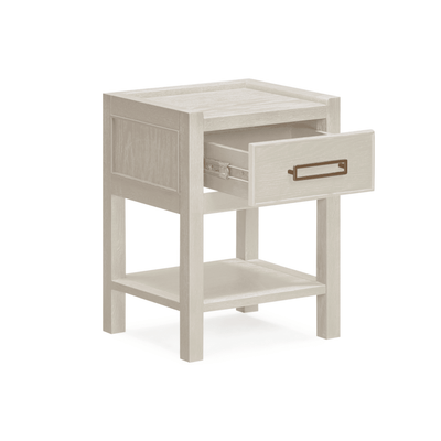 In Stock - Soho Cream Oak Veneer 1 Drawer Bedside Table Furniture 