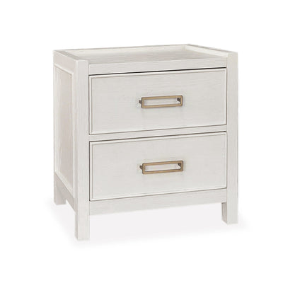 In Stock - Soho Cream Oak Veneer 2 Drawer Bedside Table Furniture 