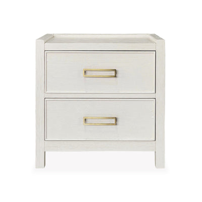 In Stock - Soho Cream Oak Veneer 2 Drawer Bedside Table Furniture 