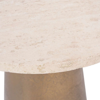 In Stock - Valiona Gold & Marble Side Table Furniture 