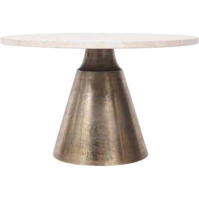 In Stock - Valiona Medium Gold & Marble Coffee Table Furniture 