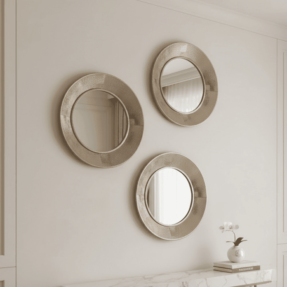 In Stock - Vienna Gold Wall Mirrors - Set of 3 Accessories 