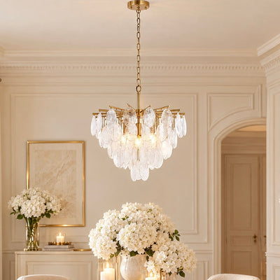 Ingrid Gold & Glass Droplet Pendant Ceiling Light Lighting 