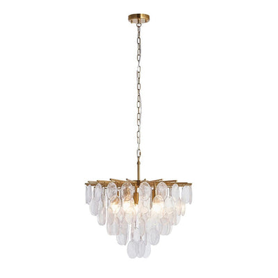 Ingrid Large Gold & Glass Droplet Pendant Ceiling Light Lighting 