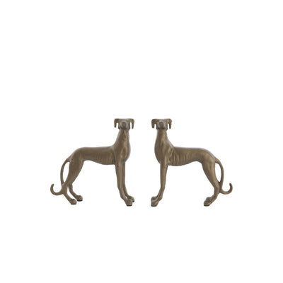 Irissa Antique Brass Dog Ornaments - Set of 2 Accessories 