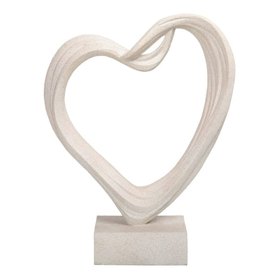 Isobel White Sculptural Heart Ornament Accessories 