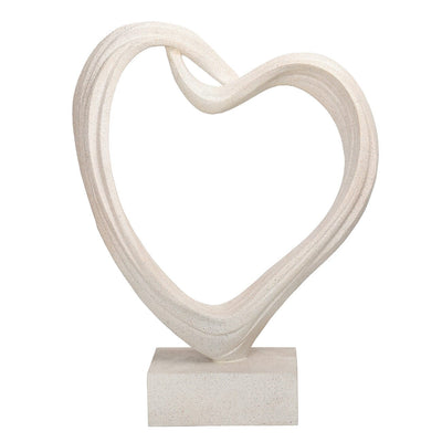 Isobel White Sculptural Heart Ornament Accessories 