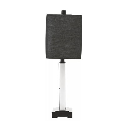 Ives Marble Base Table Lamp with Black Linen Shade Lighting 