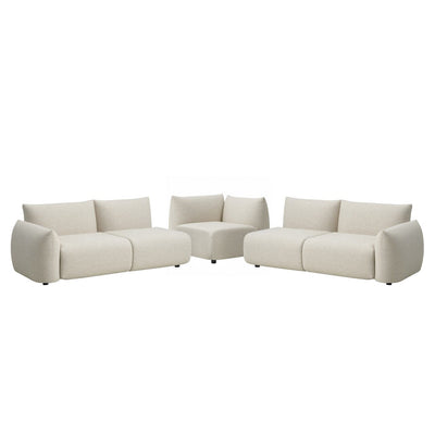 Jae Cream Upholstered Outdoor Modular Corner Sofa Outdoor 