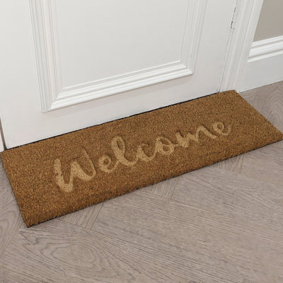 Jakarta Welcome Embossed Double Width Thin Doormat Textiles 