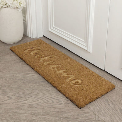 Jakarta Welcome Embossed Double Width Thin Doormat Textiles 