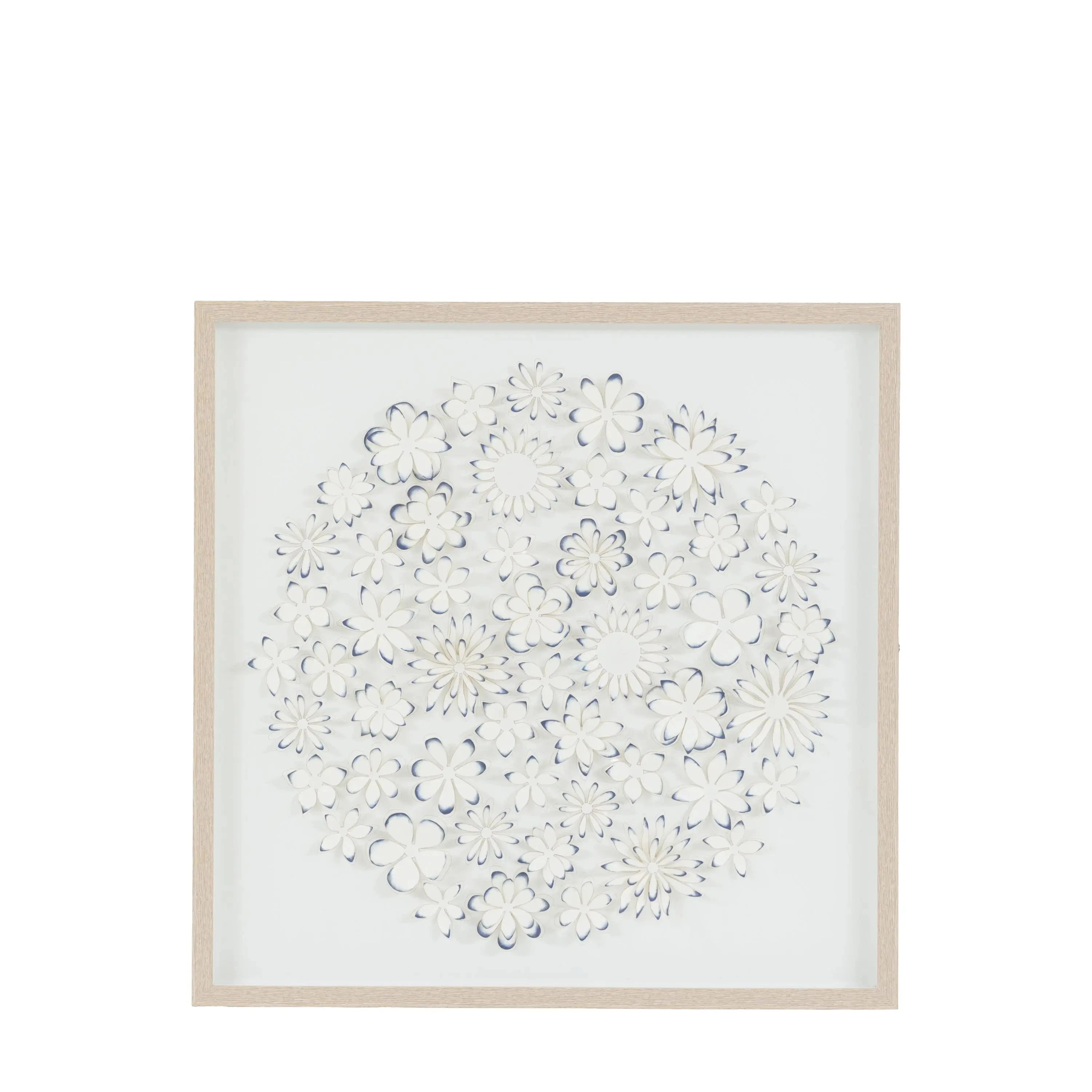 Jalinia 3D Petals Washed Wood Framed Wall Art Accessories 